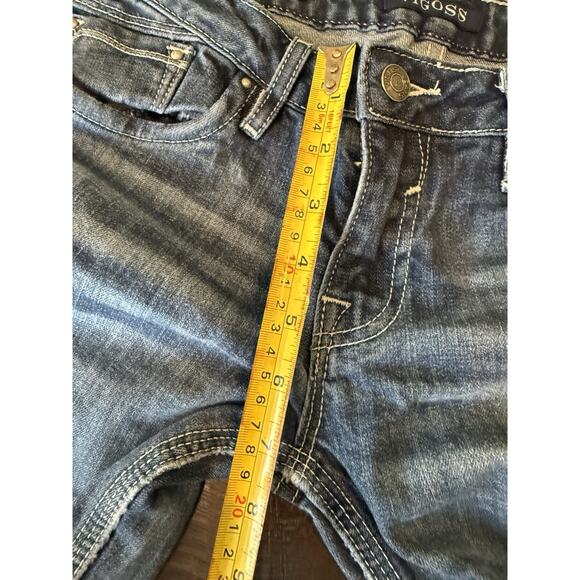 Vigoss Bootcut Jeans Women’s Size 27 27x33 Denim Stretch Distressed Raw Hem - Picture 16 of 16